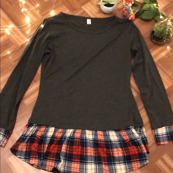 Tops - Flannel Tunic Shirt